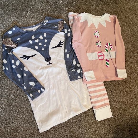 BUNDLE 8 Pajamas 1 Robe inc Gap, Old Navy, Nordstrom, Justice, Carter brands - Picture 2 of 8